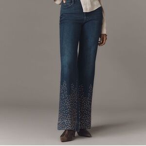 Anthropologie Pilcro Retro Studded Low-Rise Flare Jeans